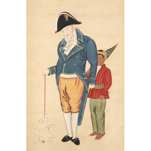 A Fine and Rare Scroll Painting Depicting the European Hendrik Doeff